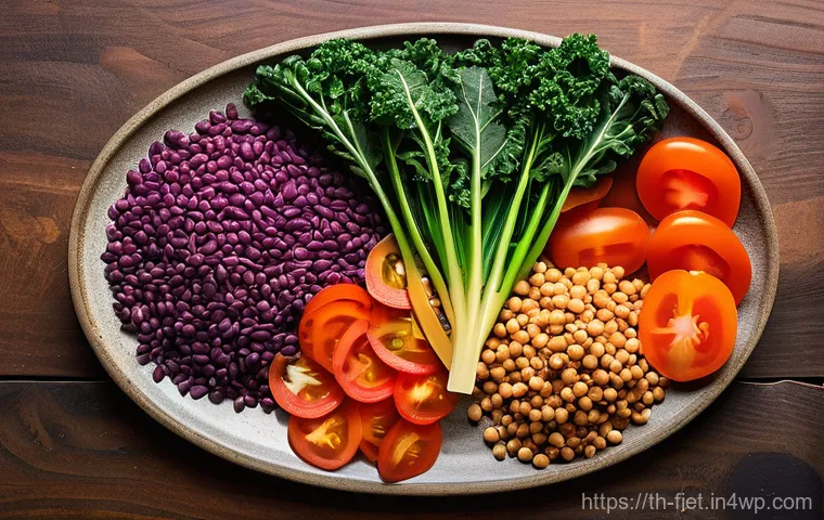 플렉시테리언 식단의 주요 영양소 이해하기 - **Prompt 2: Peaceful Morning, Nourishing Plant-Based Breakfast**
    A serene portrait of a young ad...