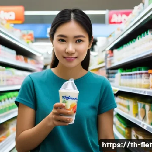 플렉시테리언 식단에서의 설탕 소비 조절 - **Prompt:** A vibrant, realistic photograph set in a brightly lit modern Thai supermarket. A thought...