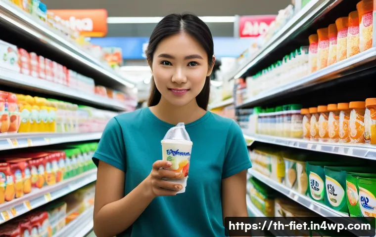 플렉시테리언 식단에서의 설탕 소비 조절 - **Prompt:** A vibrant, realistic photograph set in a brightly lit modern Thai supermarket. A thought...